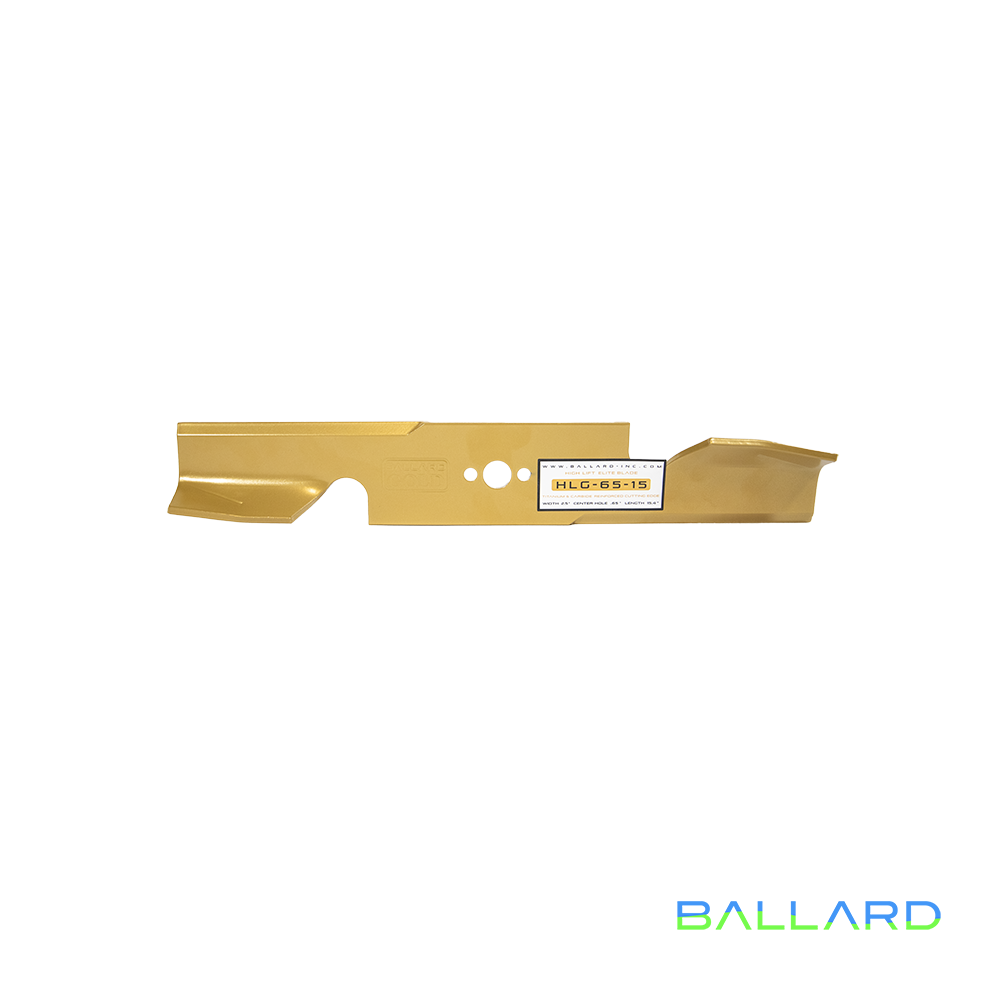 HIGH-LIFT Mower Blades: 15.4" Long, .65" Center Hole, 2.25" Wide (Two Blade System) image number null